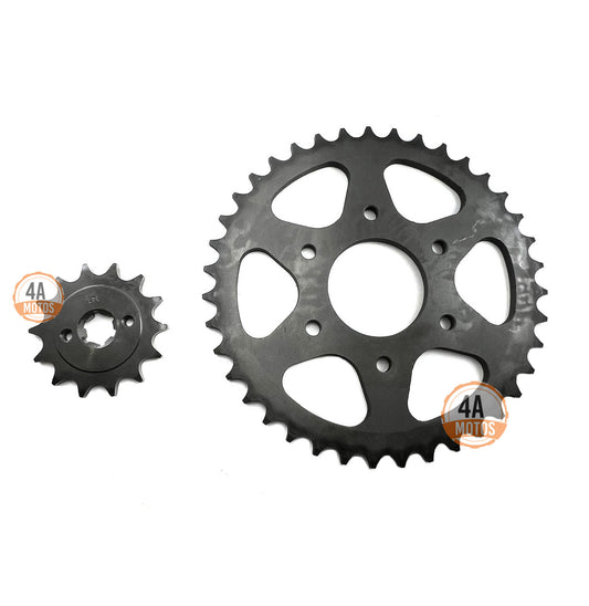 Kit Plato Piñon Arrastre Pulsar Ns 200 6 Huecos