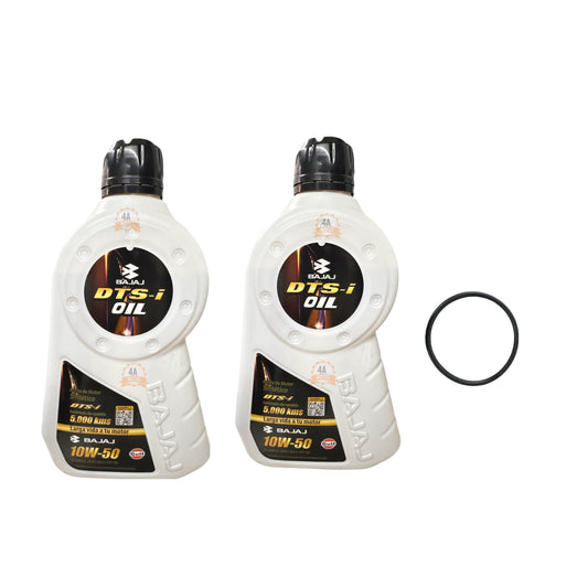 Aceite Bajaj Sintetico 10w50 1 Litro Combo * 2+ Oring Aceite