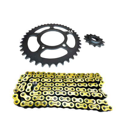 Kit De Arrastre Gixxer 250 Reforzado Cadena Orrinada Dorada