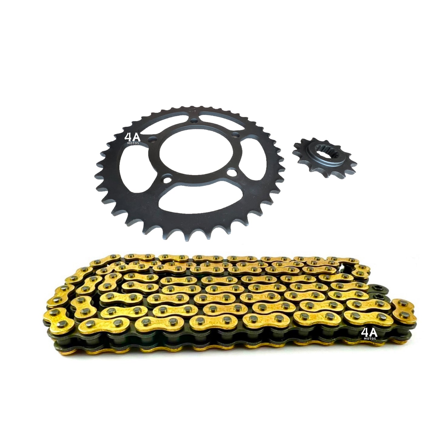Kit De Arrastre Gixxer 250 Reforzado Cadena Did Dorada Gold