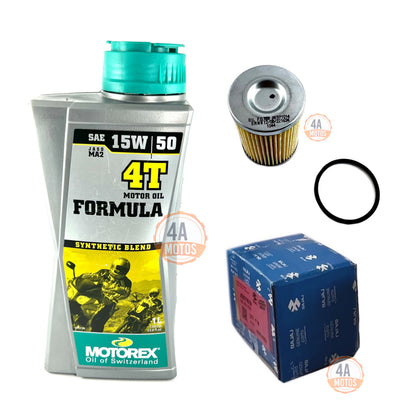 Aceite Motorex Formula 15w50 + Filtro Aceite Original +oring