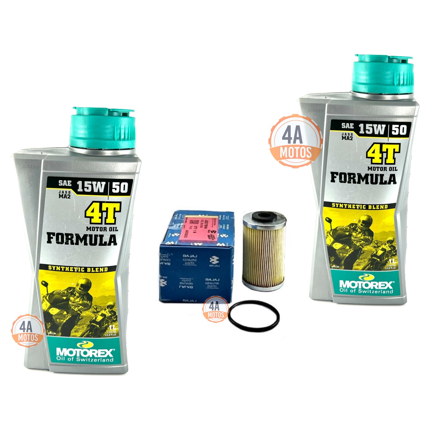 Combo*2 Aceite Motorex Formula 15w50 + Filtro Aceite Y Oring