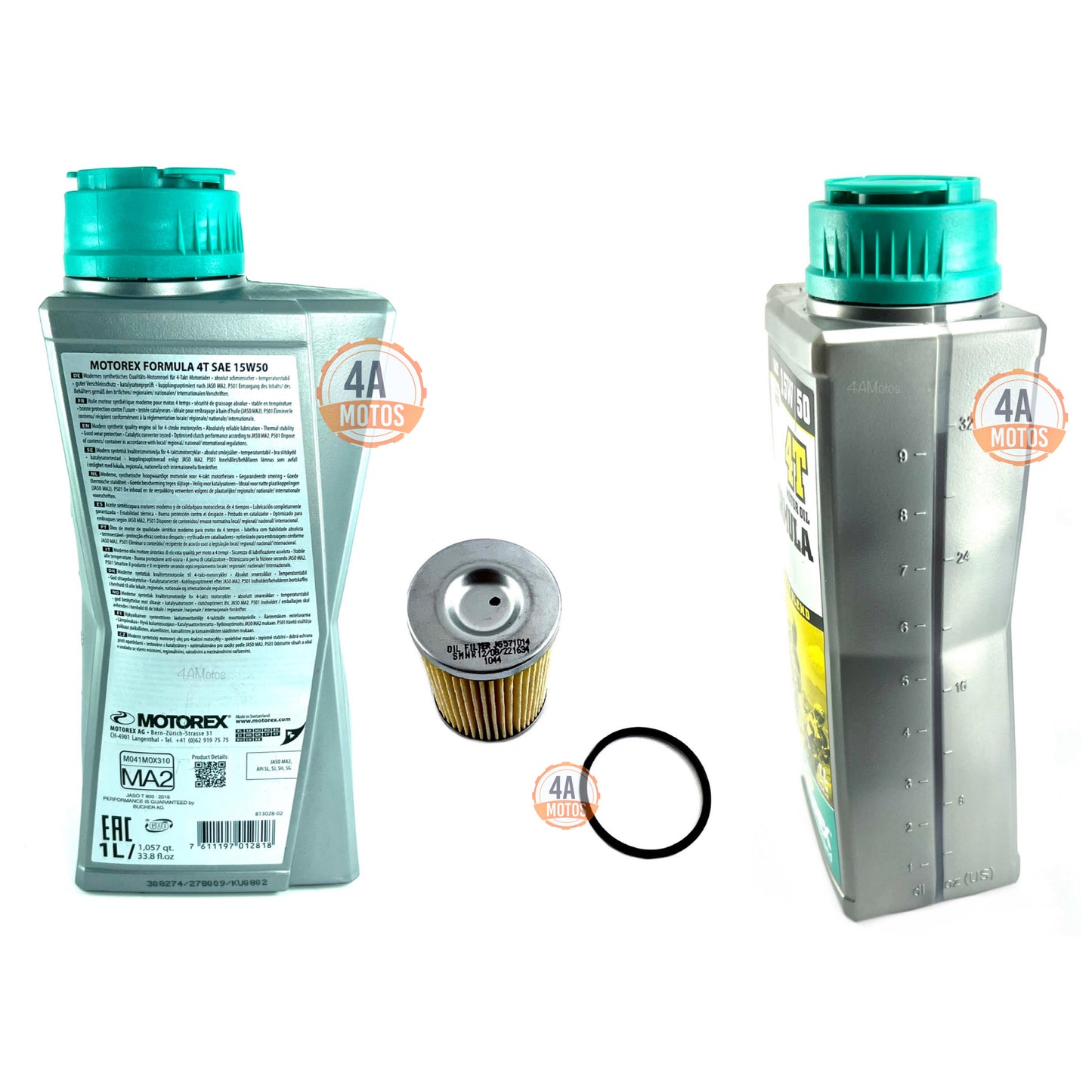 Combo*2 Aceite Motorex Formula 15w50 + Filtro Aceite Y Oring