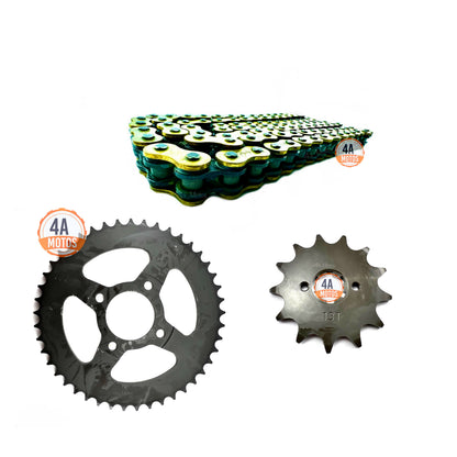 Kit De Arrastre Tvs Apache 200 Indu Dorado Reforzado Oring