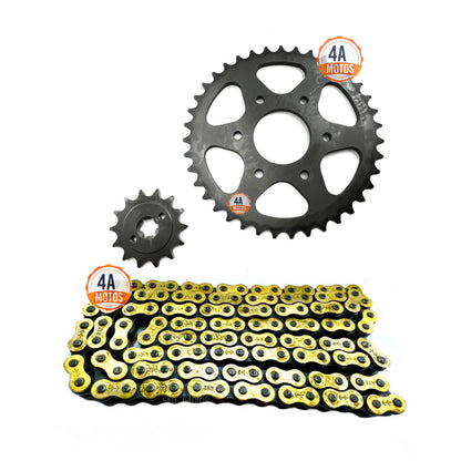 Kit De Arrastre Pulsar Ns 200 Oring Reforzado Indu 520 Dorad
