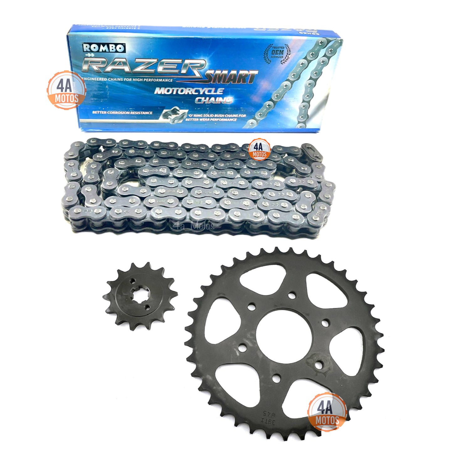 Kit De Arrastre Pulsar Ns 200 Orrinado Reforzado Indu 520