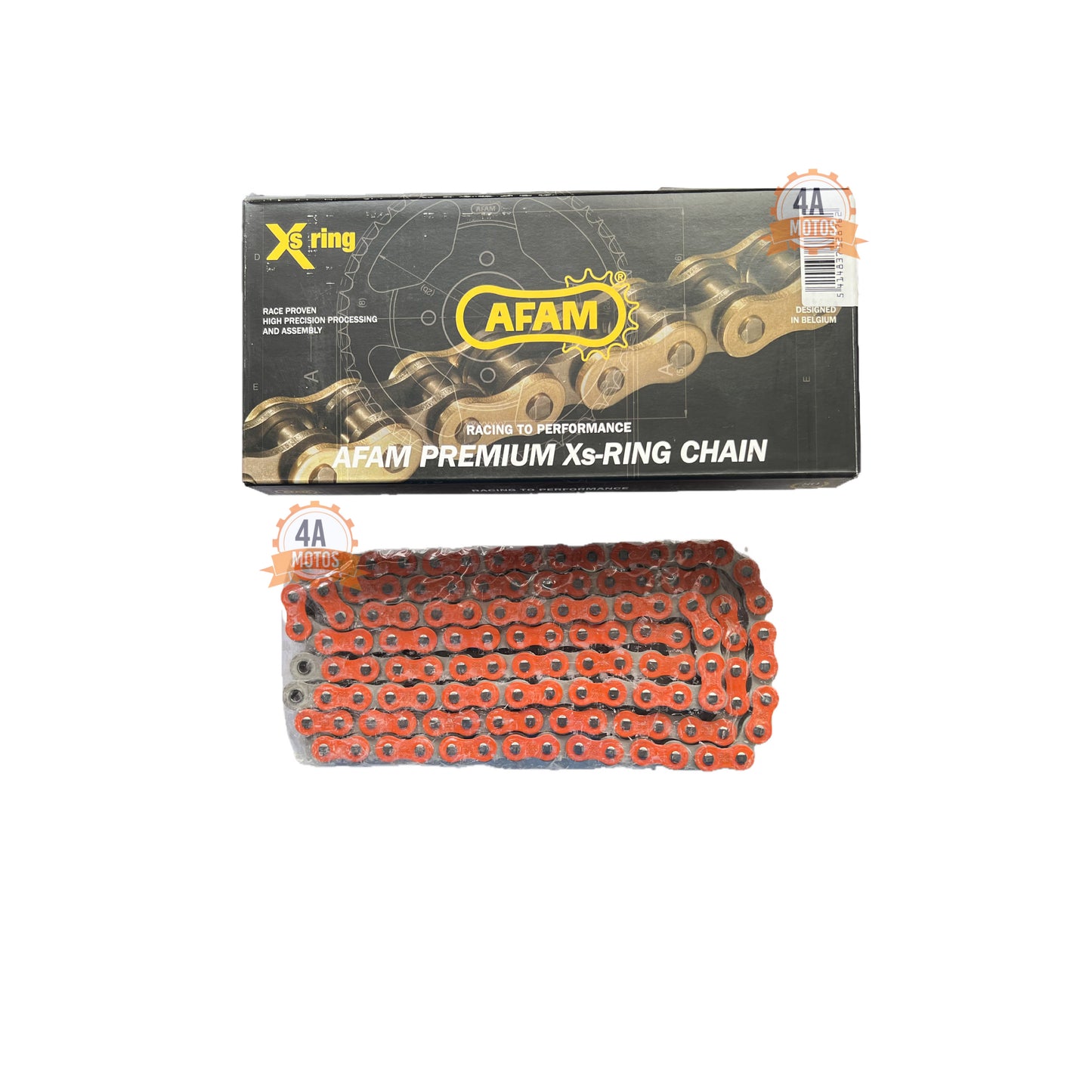 Cadena Afam 520 X 120 Naranja Xs-ring