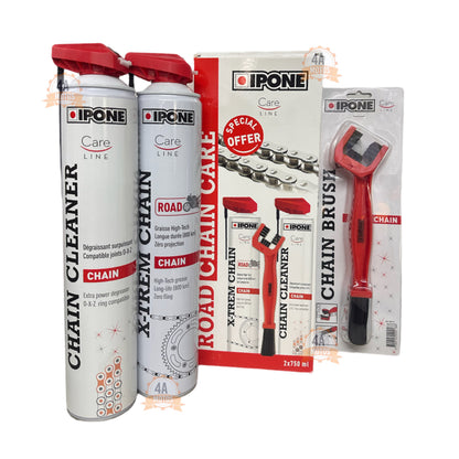 Kit Limpiado Y Lubricante Cadena + Cepillo Ipone