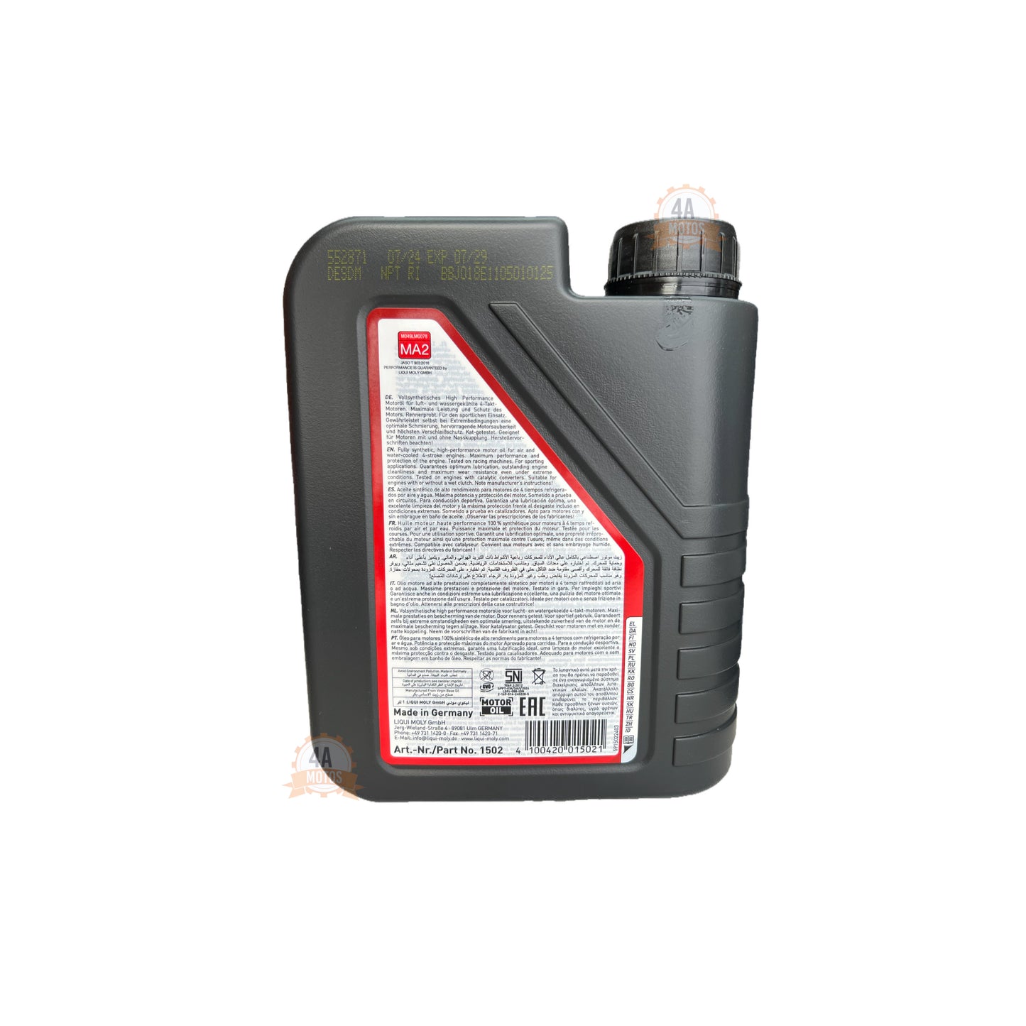 Racing Synth 4t 10w50 Aceite Para Motocicletas Sintetico 1l