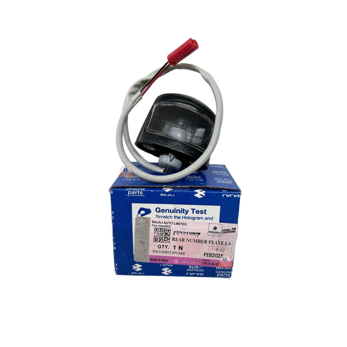 Luz Placa Pulsar Ns 200 Original Bajaj