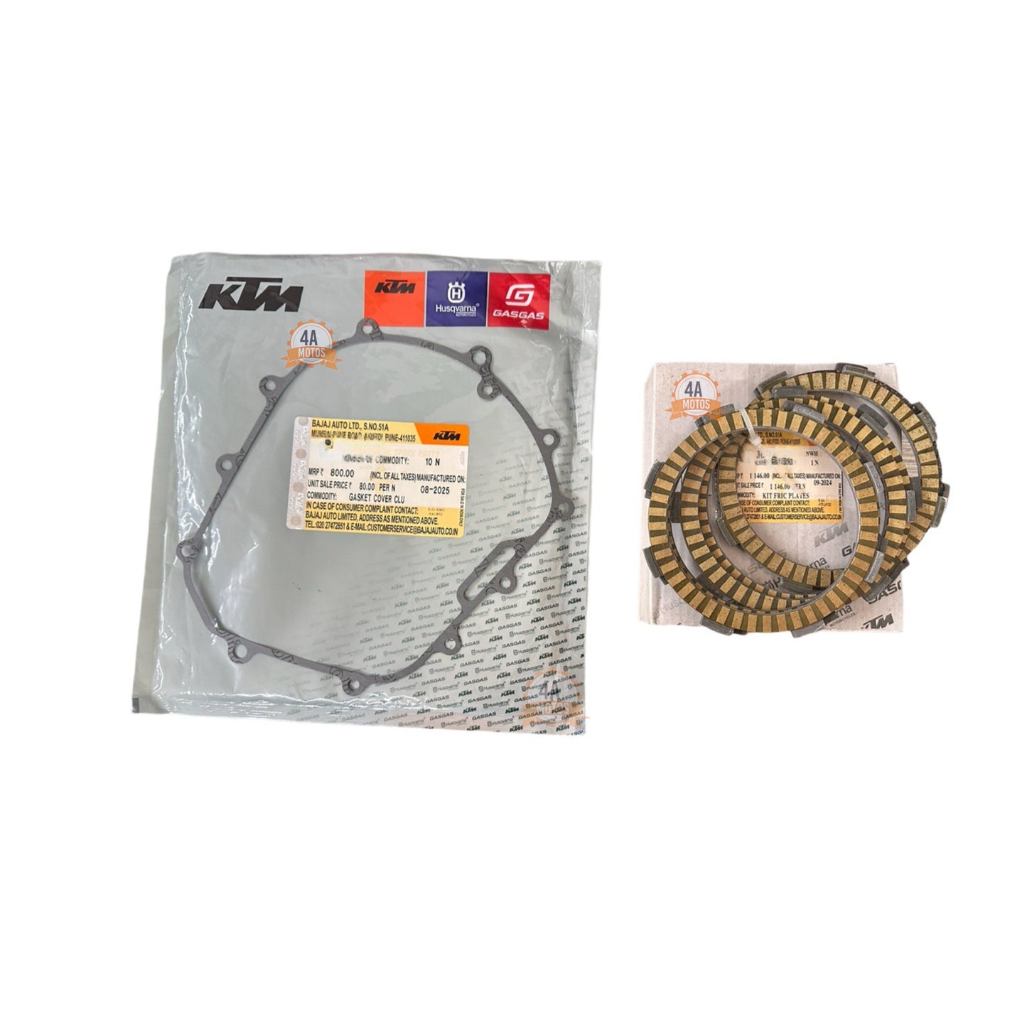 Kit Discos Clutch + Empaque Ktm Duke 200/ Ng/ Ag/ Original
