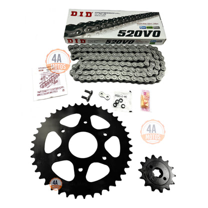 Kit Arrastre Ktm Duke 200 6h Hindú  Con Cadena Did Natural