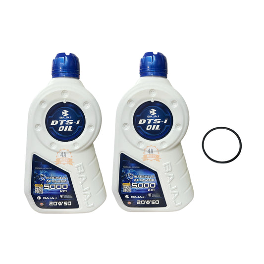 Aceite Bajaj 20w50 1.2 Litro Combo *2 + Oring Aceite