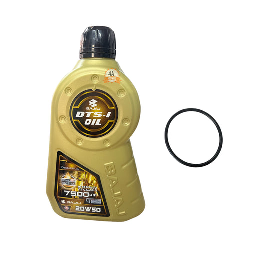 Aceite Bajaj 20w50 1 Litro Dorado + Oring Aceite